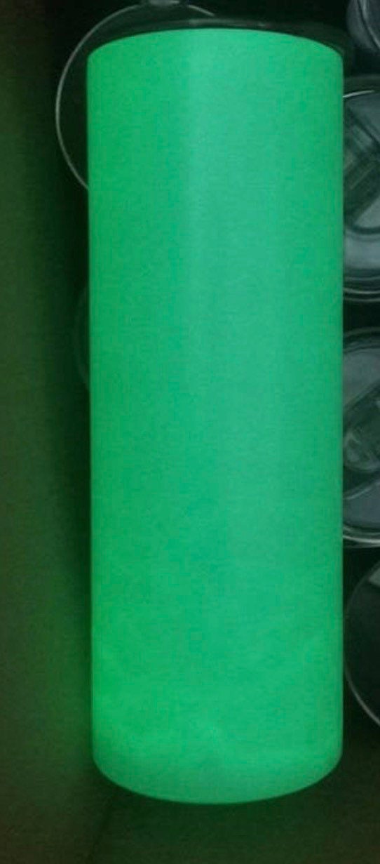 20oz glow in the dark sublimation tumbler/white to bright neon green/diy gifts