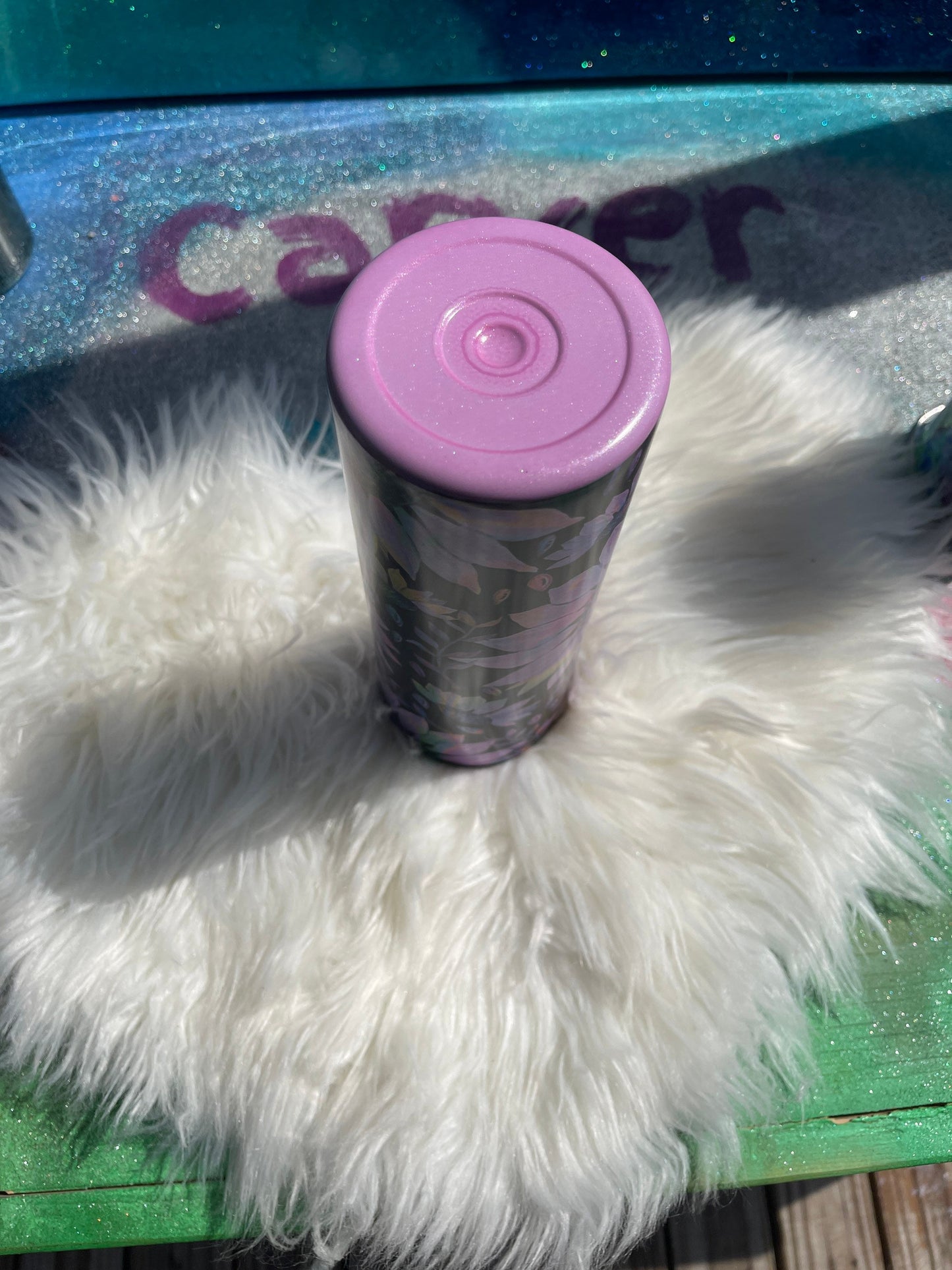 20oz black with flowers/summer/gift ideas/sublimation