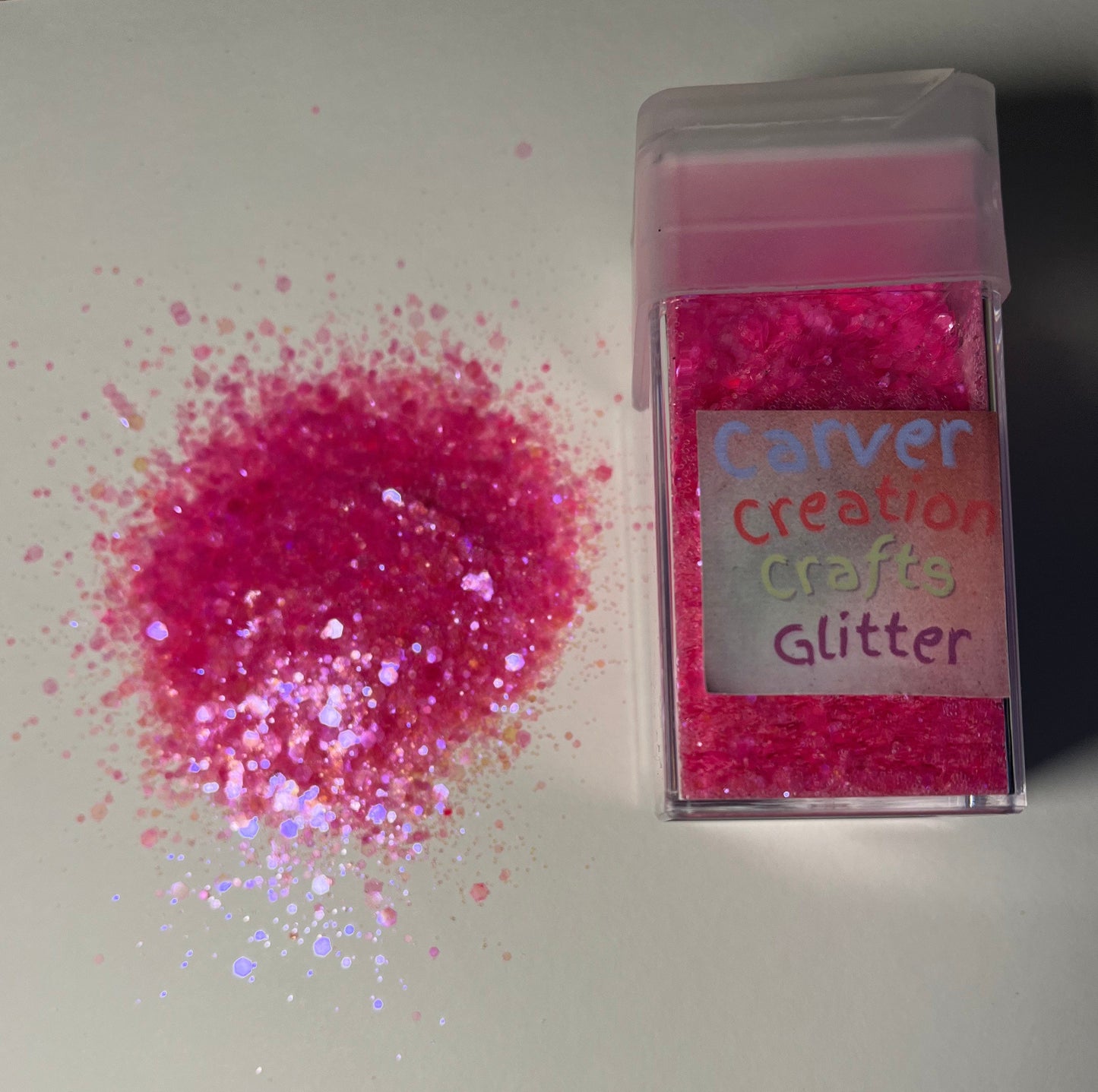 Chunky lipstick pink multi-use glitter 1.5oz glitter shaker or resealable bag/crafts/diy ideas/art/experiments/epoxy