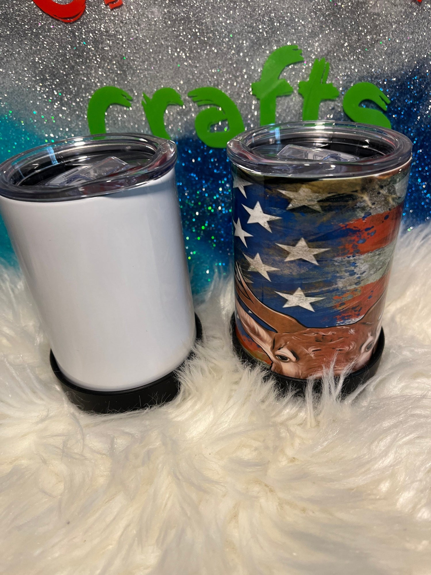 Blue/Green Alcohol Ink Regular Soda Can Cooler – Manning The Press, LLC