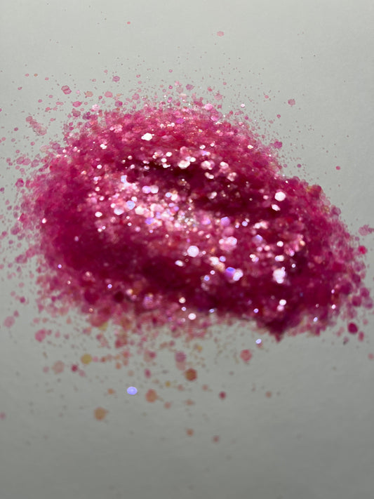 Chunky lipstick pink multi-use glitter 1.5oz glitter shaker or resealable bag/crafts/diy ideas/art/experiments/epoxy